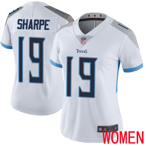 Tennessee Titans Limited White Women Tajae Sharpe Road Jersey NFL Football 19 Vapor Untouchable